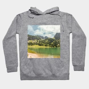 SCENERY 80 - Nature Green Water Lake Mountain Daytime Hoodie